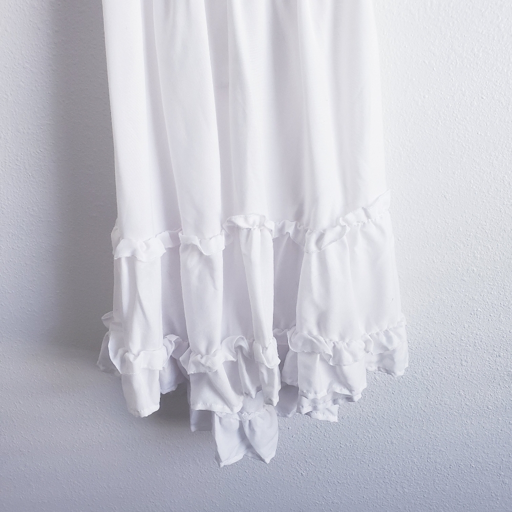 Crochet Ruffle Mini Bohemian Dress - Picture 4 of 9